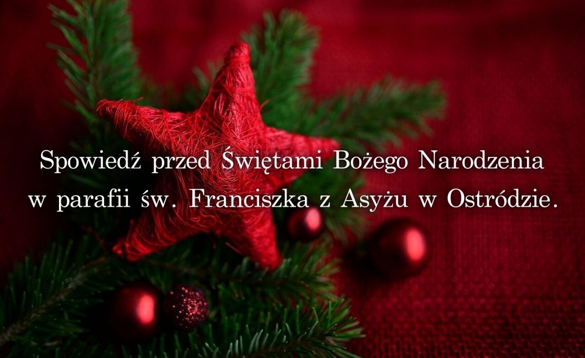 Spowiedź przed Świętami Bożego Narodzenia grafika