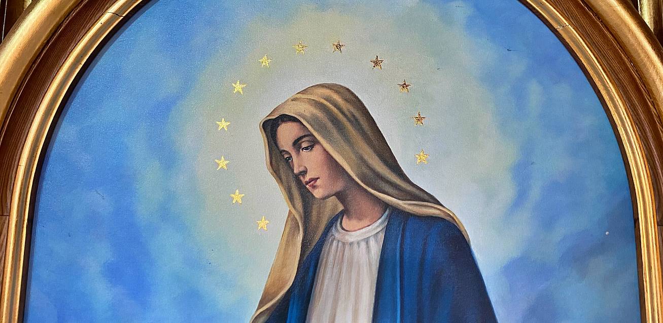 Grafika Zapraszamy na nabożeństwa majowe