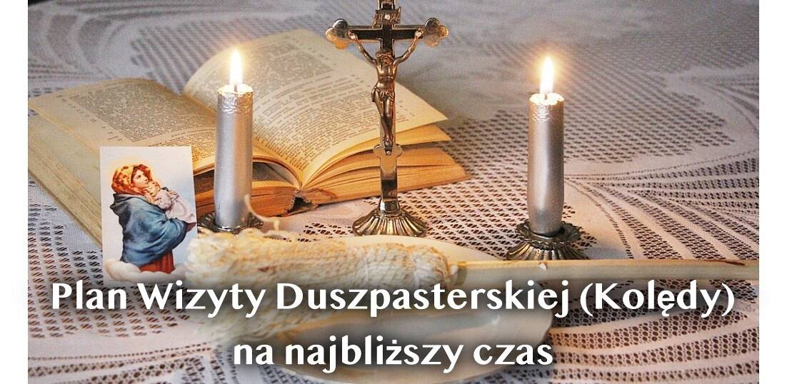 Grafika Plan Wizyty Duszpasterskiej 2025/2026 (Kolędy) na najbliższy czas