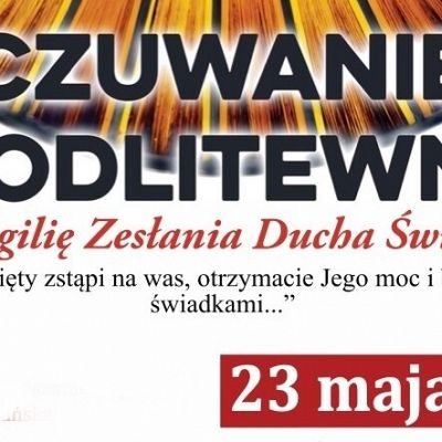 Modlitewne czuwanie w Wigilię Zesłania Ducha Świętego grafika